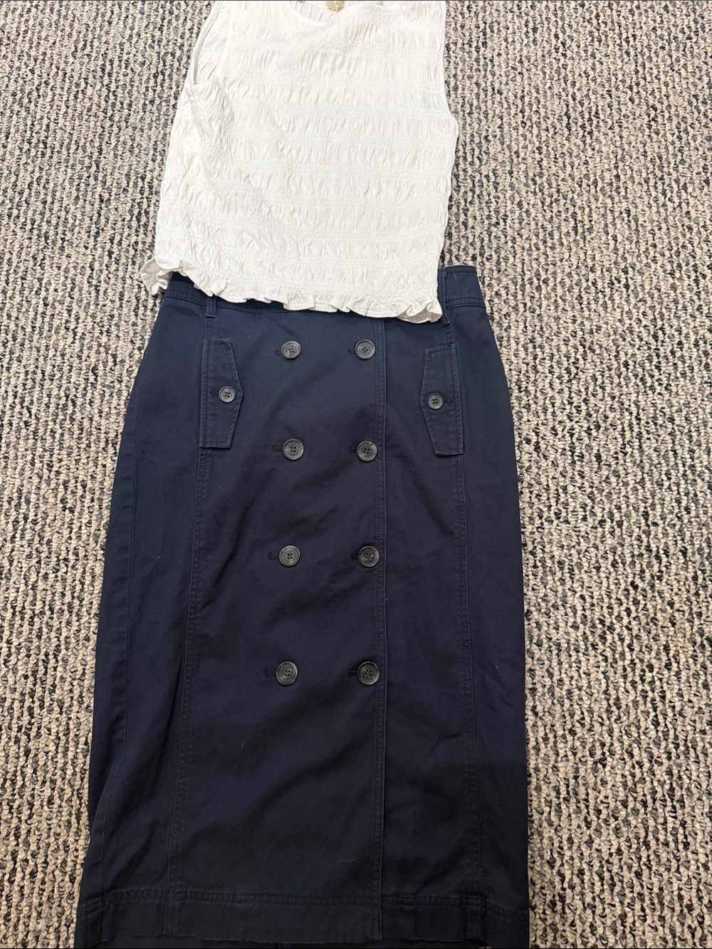 Talbots Navy Double-Breasted Pencil Skirt size 2